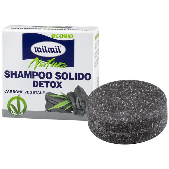 Shampoo Solido Detox Carbone Vegetale 70g Mil Mil