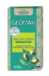 Geomar Siero Viso Lenitivo Riparatore Bio 30ml. Olio Canapa  & Olio d'Oliva