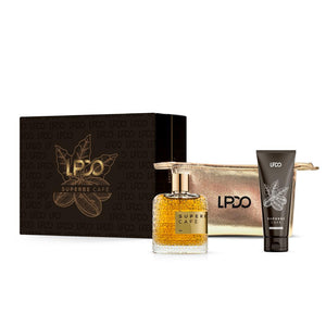 LPDO Superbe Cafè Coffret : 100ml EDPI + Bagno 100ml + Pochette