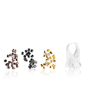 Anellini per extension neri 500PZ - Micro Rings